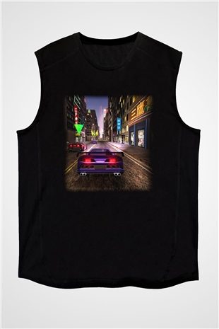 Midnight Club Siyah Unisex Kolsuz Tişört
