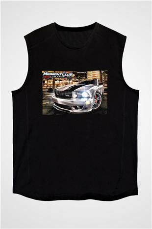 Midnight Club Siyah Unisex Kolsuz Tişört