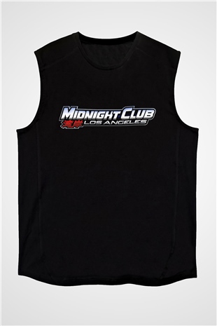 Midnight Club Siyah Unisex Kolsuz Tişört