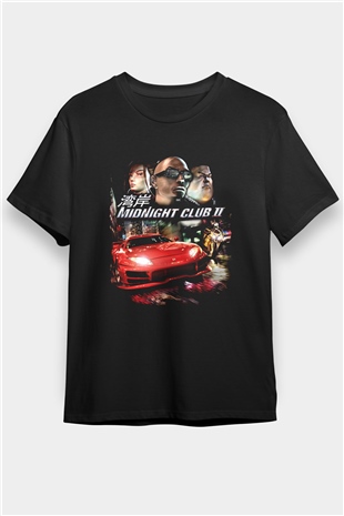 Midnight Club Siyah Unisex Tişört T-Shirt