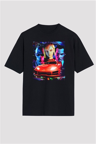 Midnight Club Siyah Oversize Tişört Oversize T-shirt