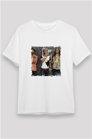 Migos Baskılı Unisex Beyaz Tişört