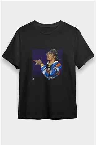 Migos Baskılı Unisex Siyah Tişört