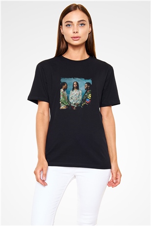 Migos Baskılı Unisex Siyah Tişört