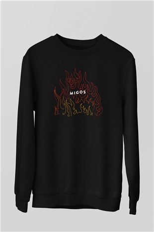 Migos Siyah Unisex Sweatshirt