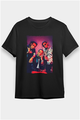Migos Siyah Unisex Tişört T-Shirt - TişörtFabrikası