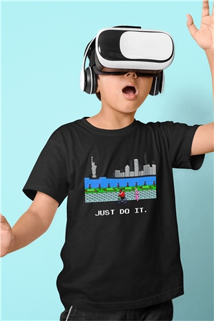 Mike Tysons Punch-Out! Siyah Unisex  Çocuk Tişört