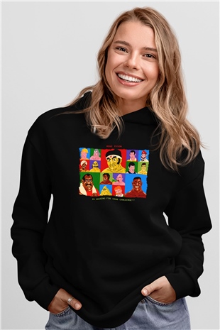 Mike Tysons Punch-Out! Siyah Unisex Hoodie