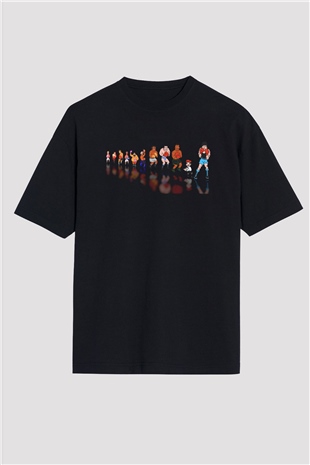 Mike Tysons Punch-Out! Siyah Unisex Oversize Tişört
