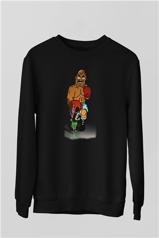 Mike Tysons Punch-Out! Siyah Unisex  Sweatshirt
