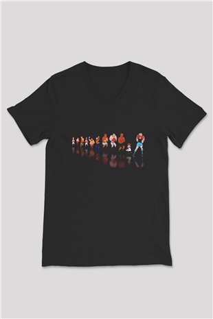 Mike Tysons Punch-Out! Siyah Unisex V Yaka Tişört