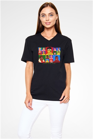 Mike Tysons Punch-Out! Siyah Unisex  V Yaka Tişört