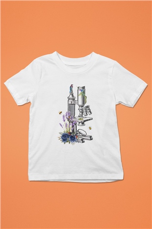 Mikrobiyolog Beyaz Unisex Çocuk Tişört