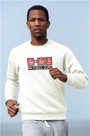 Mikrobiyolog Beyaz Unisex Sweatshirt