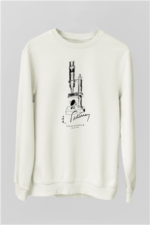 Mikrobiyolog Beyaz Unisex Sweatshirt