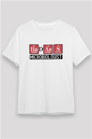 Mikrobiyolog Beyaz Unisex Tişört T-Shirt - TişörtFabrikası
