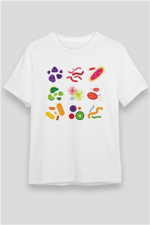 Mikrobiyolog Beyaz Unisex Tişört T-Shirt - TişörtFabrikası