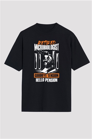 Mikrobiyolog Siyah Oversize Tişört Oversize T-shirt - TişörtFabrikası