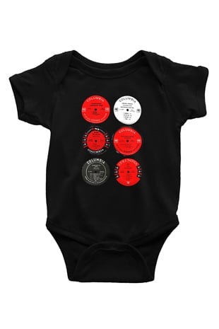 Miles Davis Baskılı Unisex Siyah Bebek Body - Zıbın