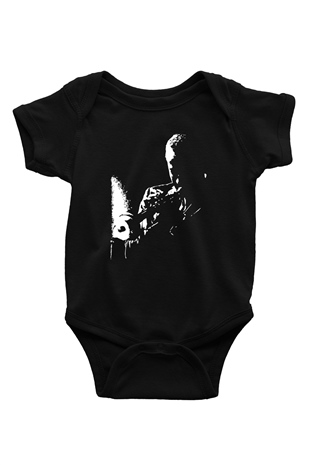 Miles Davis Baskılı Unisex Siyah Bebek Body - Zıbın