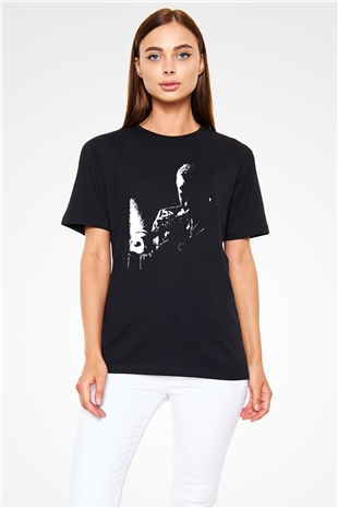 Miles Davis Baskılı Unisex Siyah Tişört - Tshirt