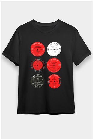 Miles Davis Baskılı Unisex Siyah Tişört - Tshirt
