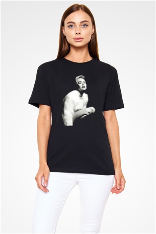 Miley Cyrus Baskılı Unisex Siyah Tişört - Tshirt