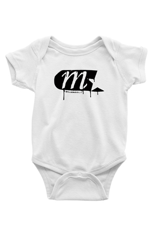 Millencolin Baskılı Beyaz Unisex Bebek Body - Zıbın
