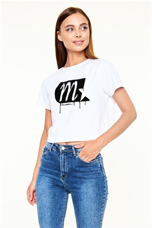 Millencolin Beyaz Croptop Tişört