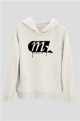Millencolin Beyaz Unisex Kapşonlu Sweatshirt