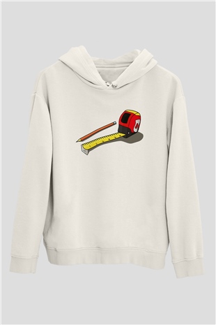 Mimar Beyaz Unisex Hoodie
