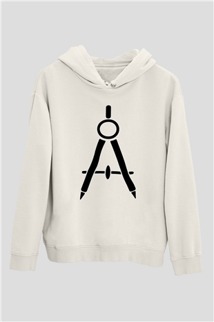 Mimar Beyaz Unisex Hoodie