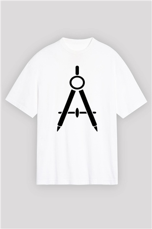 Mimar Beyaz Unisex Oversize Tişört T-Shirt