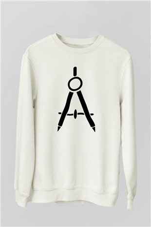 Mimar Beyaz Unisex Sweatshirt