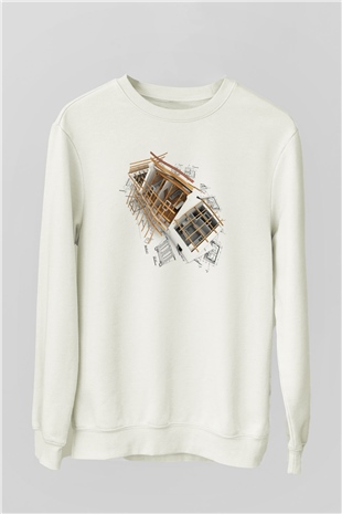 Mimar Beyaz Unisex Sweatshirt