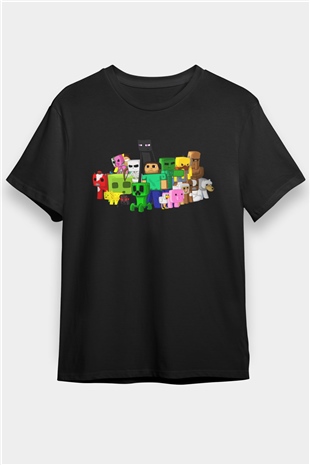 Minecraft Siyah Unisex Tişört