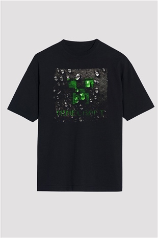 Minecraft Siyah Oversize Tişört