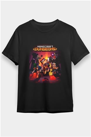 Minecraft Siyah Unisex Tişört
