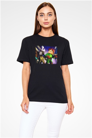 Minecraft Siyah Unisex Tişört T-Shirt