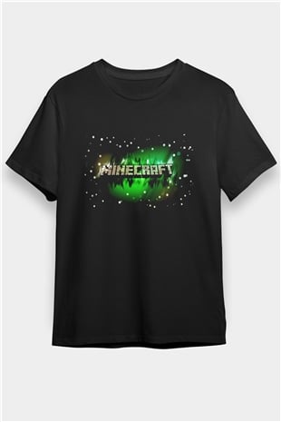 Minecraft Siyah Unisex Tişört T-Shirt