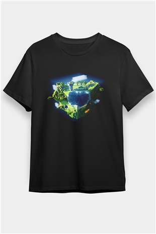 Minecraft Siyah Unisex Tişört T-Shirt