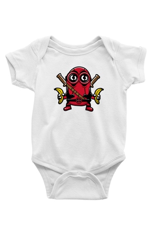 Minionpool Baskılı Beyaz Unisex Bebek Body - Zıbın