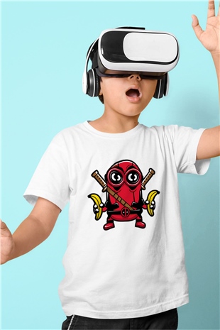 Minionpool Baskılı Beyaz Unisex Çocuk Tişört