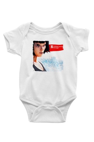 Mirrors Edge Beyaz Bebek Body - Zıbın