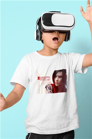 Mirrors Edge Beyaz Unisex Çocuk Tişört