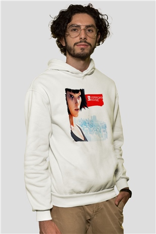 Mirrors Edge Beyaz Unisex Hoodie