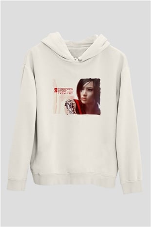 Mirrors Edge Beyaz Unisex Hoodie