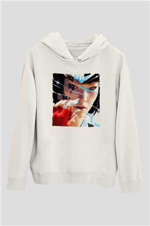 Mirrors Edge Beyaz Unisex Hoodie
