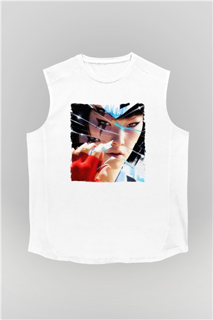 Mirrors Edge Beyaz Unisex Kolsuz Tişört