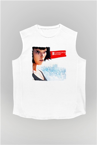 Mirrors Edge Beyaz Unisex Kolsuz Tişört